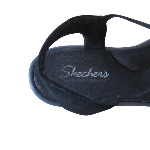 Skechers Rumble On Queen B2 Black Sandals 10 Embellished Y2K Bling Luxe Foam - Picture 7 of 10